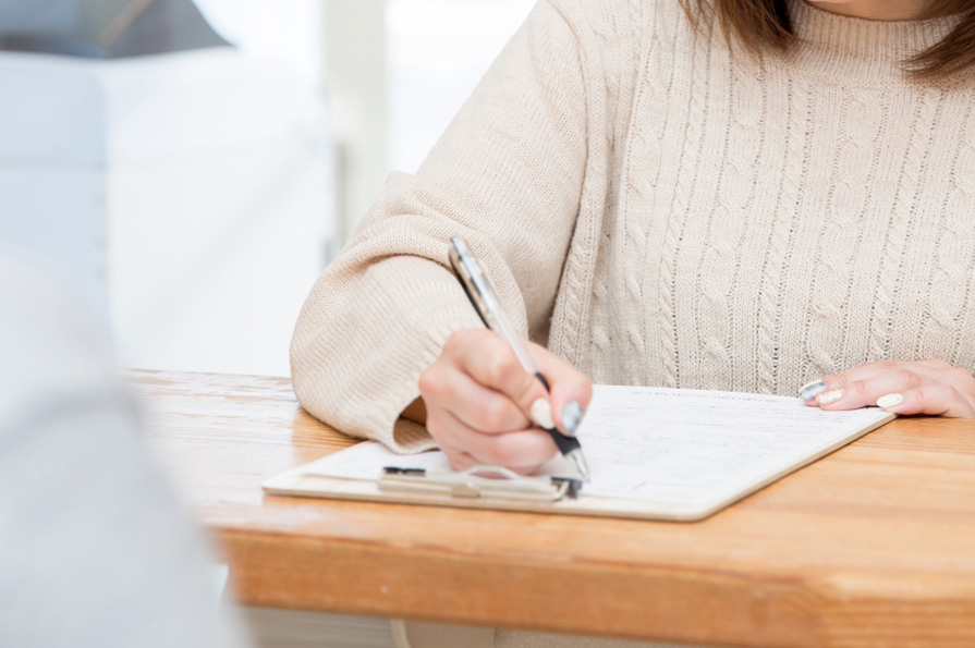 カウンセリング票の記載